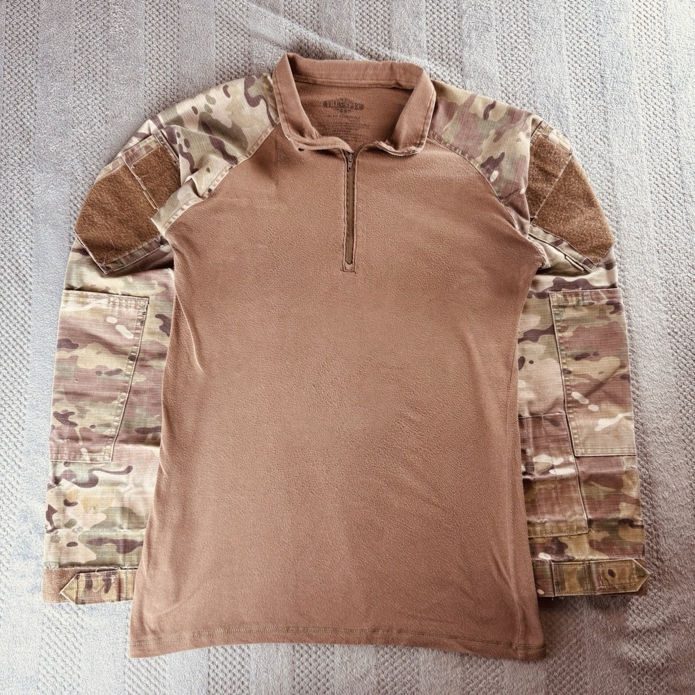 Tru-Spec Multicam/Coyote 1/4 Zip - Cordura Combat Shirt - Size Medium Regular